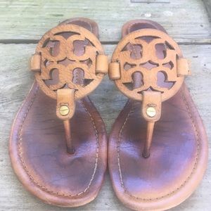 Tory Burch Miller Sandals Tan Brown 6